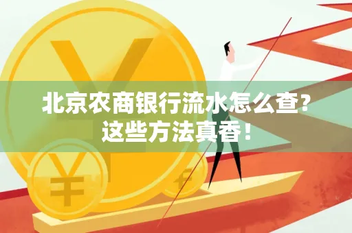 北京农商银行流水怎么查？这些方法真香！