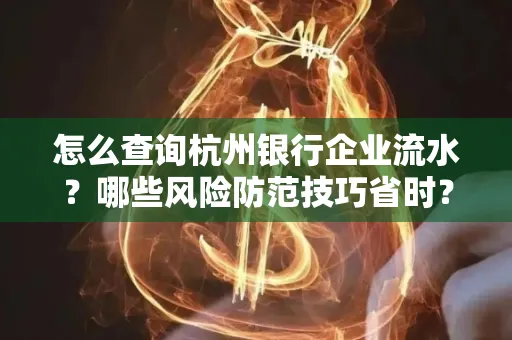 怎么查询杭州银行企业流水？哪些风险防范技巧省时？