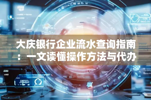 大庆银行企业流水查询指南：一文读懂操作方法与代办注意事项